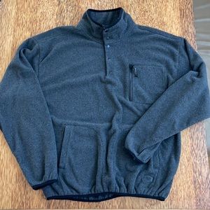 Brixton Grey Snap Button Fleece, Men’s Medium